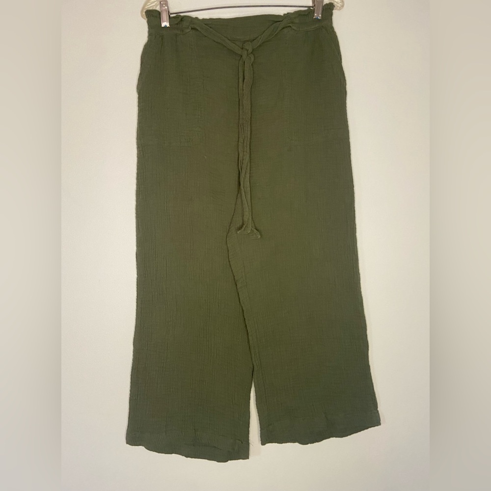 ⭐️Saturday Sunday by Anthropology wide leg cropped pants women’s size medium